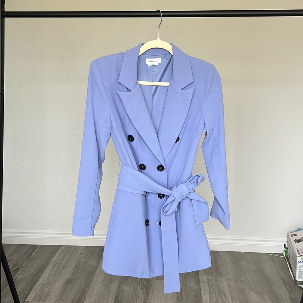 Revolve Lovers + Friends blazer dress periwinkle